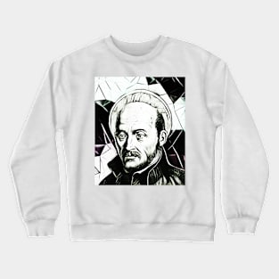 Ignatius of Loyola Black and White Portrait | Ignatius of Loyola Artwork 3 Crewneck Sweatshirt